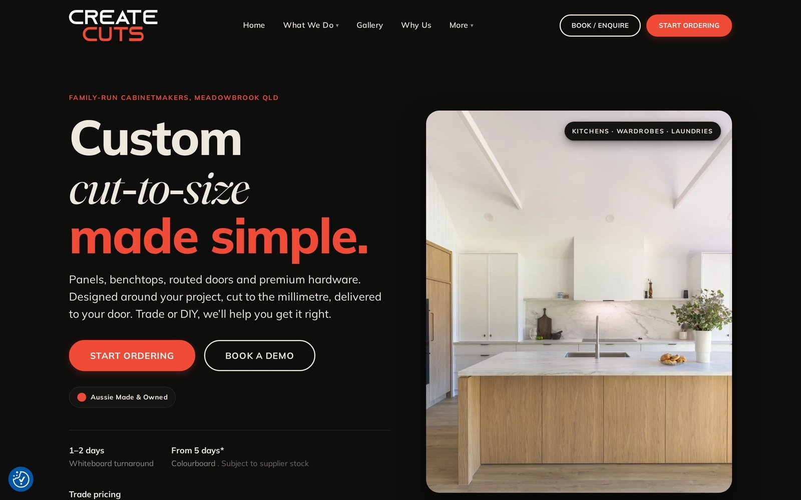 Create Cuts website, built by Mode Marketing